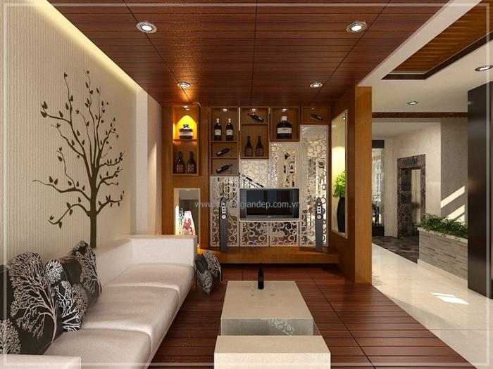 Không gian sinh hoạt chung đặt ở nơi trung tâm của ngôi nhà