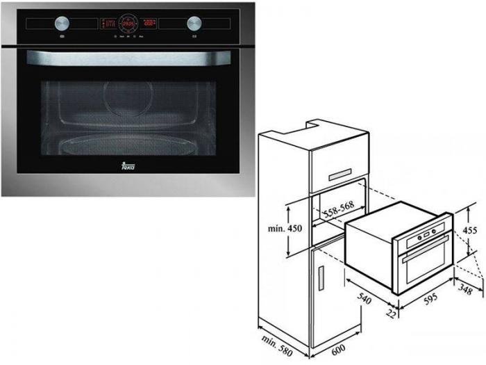 12Kích thước lò vi sóng âm tủ TEKA 32 lít