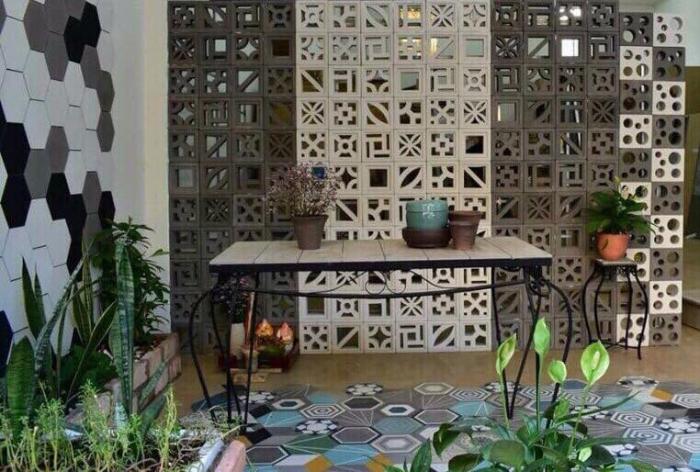 Gạch bông gió đa dạng về hình dáng và màu sắc