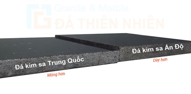 Đá Ấn Độ có độ dày hơn đá Trung Quốc
