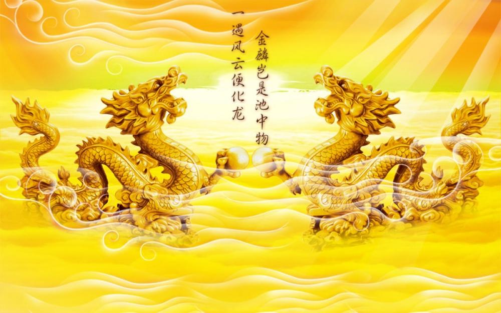 Tranh Song Long 3D hợp phong thủy