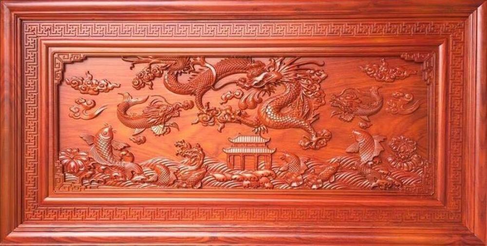 Tranh cá chép hóa rồng mang ý nghĩa thăng tiến trong sự nghiệp