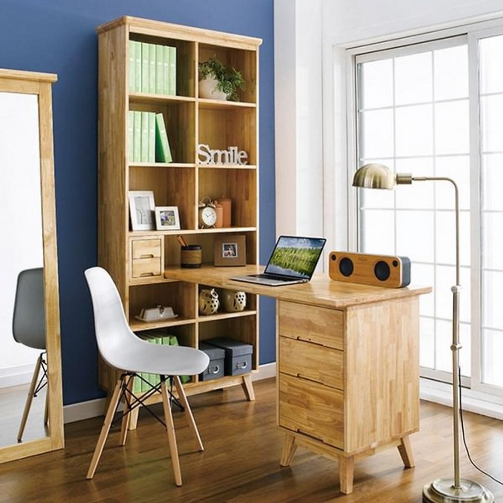 Bàn làm việc đa năng kết hợp kệ gỗ trang trí