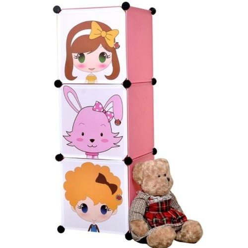 Tủ nhựa ghép với thiết kế nhỏ nhắn, dễ thương